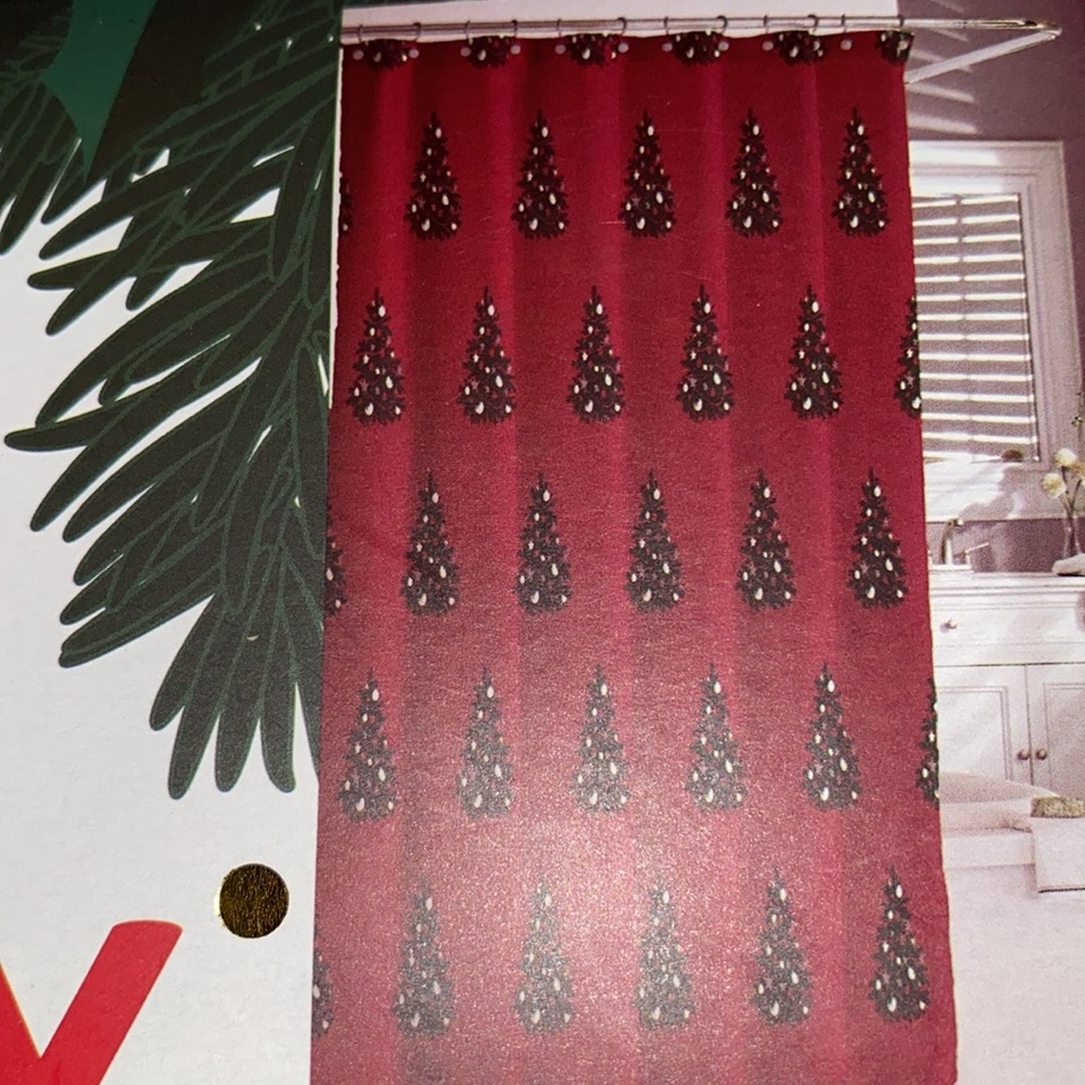 NEW whimsical Christmas tree shower curtain - Picture 4 of 5